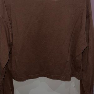 distressed long sleeved crop top